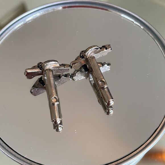 Vintage silver tone “old.car” cuff links - Picture 4 of 4